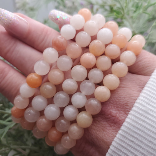 Orange Mixed Calcite Stretch Bracelet