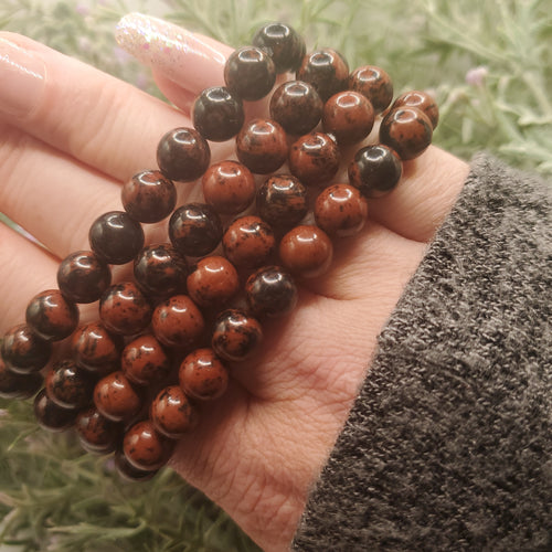 Red Obsidian Stretch Bracelet