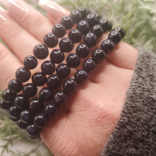 Blue Sandstone Stretch Bracelet