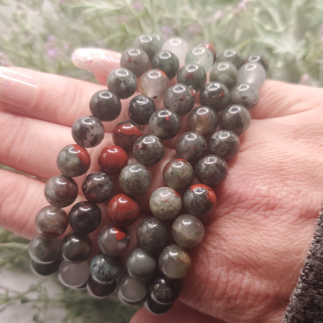 African Bloodstone Stretch Bracelet