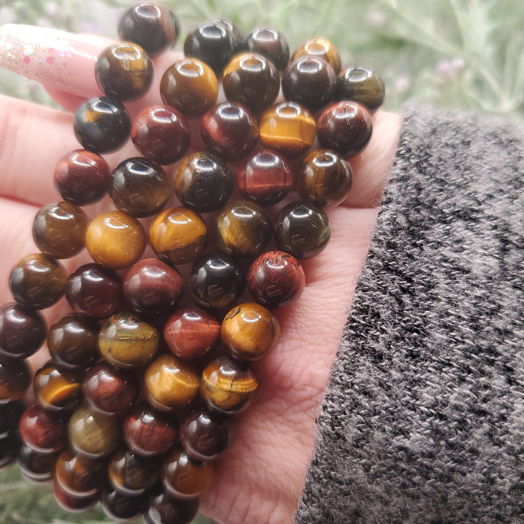 Multi Color Tigers Eye Stretch Bracelet