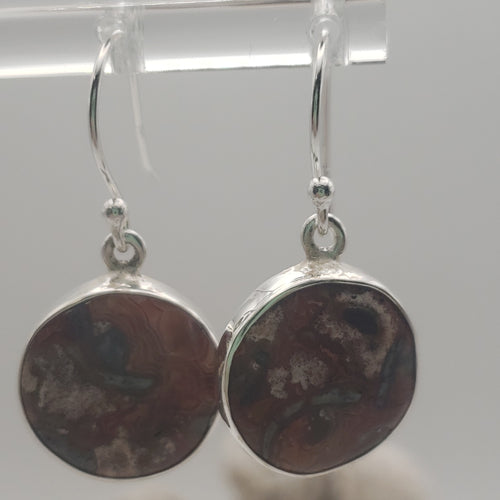 Crazy Lace Agate Sterling Silver Earrings