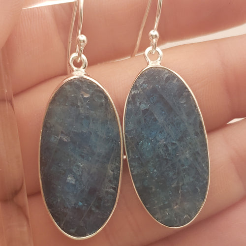 Blue Apatite Sterling Silver Earrings