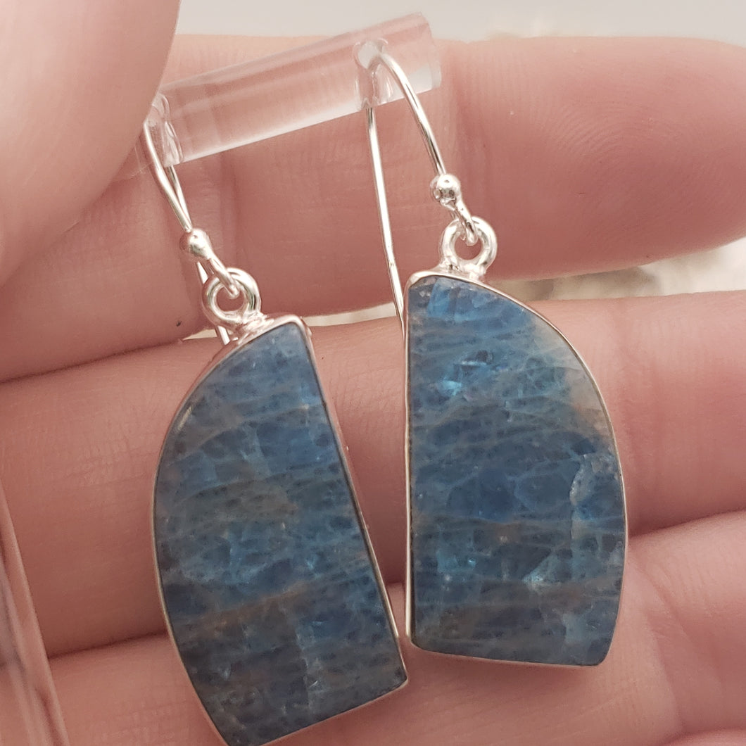 Blue Apatite Sterling Silver Earrings