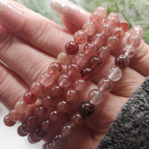 Strawberry Quartz Stretch Bracelet