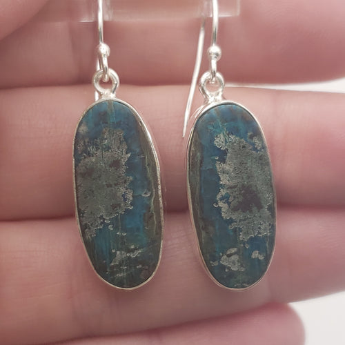 Chrysocolla Sterling Silver Earrings