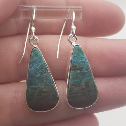 Chrysocolla Sterling Silver Earrings