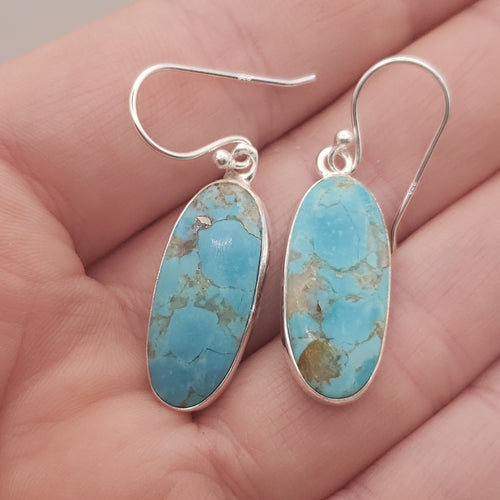 Mojave Turquoise Sterling Silver Earrings