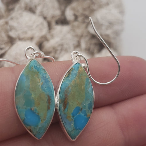 Mojave Turquoise Sterling Silver Earrings