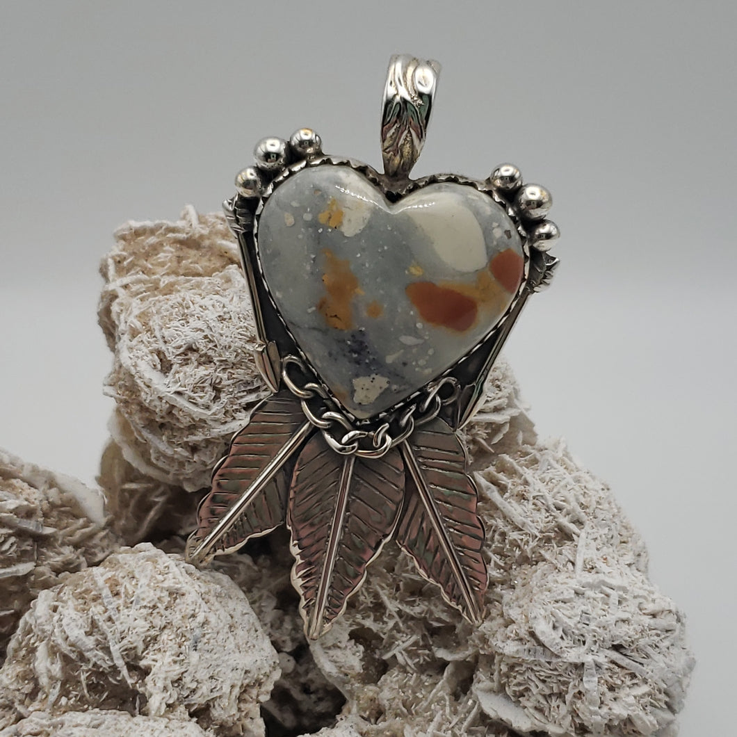 Maligano Jasper Sterling Silver Pendant with 20