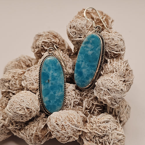 Hemimorphite Sterling Silver Earrings