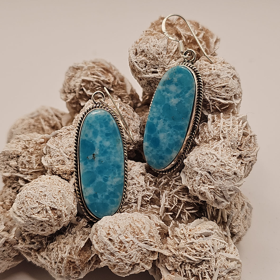 Hemimorphite Sterling Silver Earrings