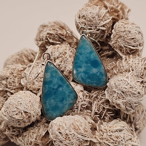 Hemimorphite Sterling Silver Earrings