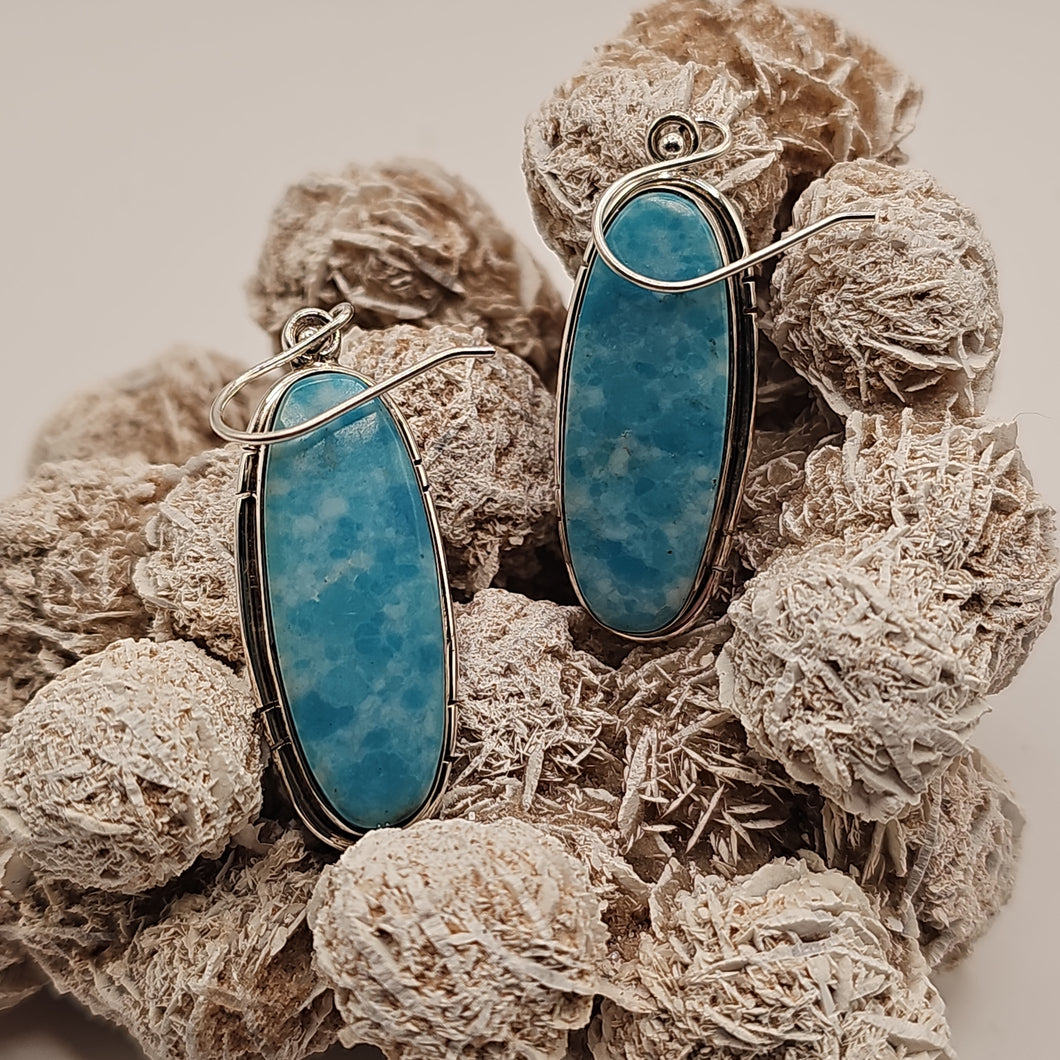 Hemimorphite Sterling Silver Earrings