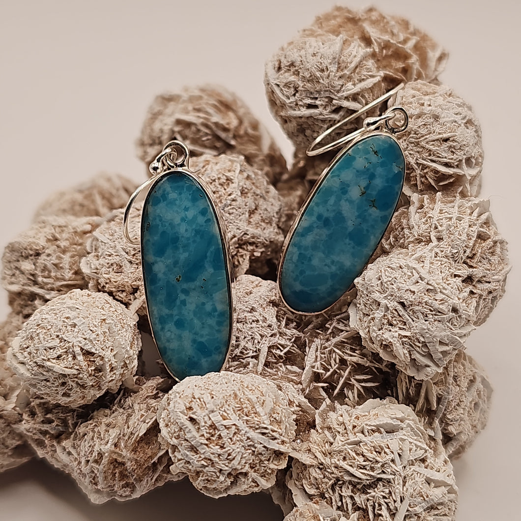 Hemimorphite Sterling Silver Earrings