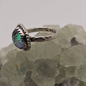 Aurora Sunflower Sterling Silver Ring Size 5.5