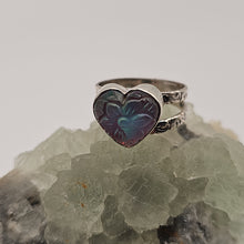 Load image into Gallery viewer, Aurora Heart Sterling Silver Ring Size 10