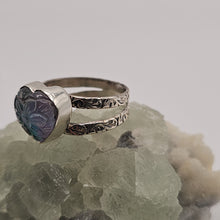 Load image into Gallery viewer, Aurora Heart Sterling Silver Ring Size 8