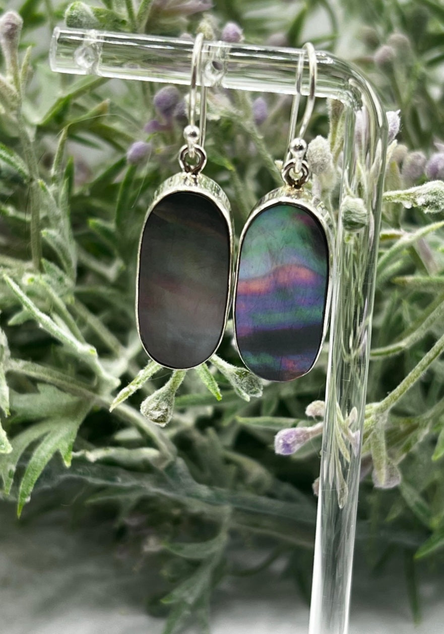 Abalone Shell Sterling Silver Earrings