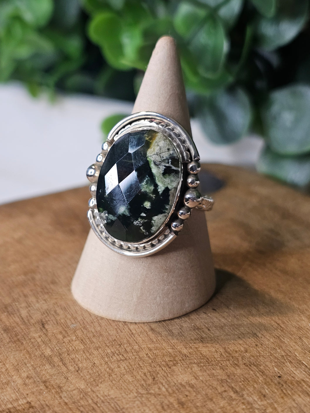 Chrome Chalcedony Sterling Silver Ring Size 11