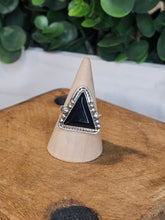 Load image into Gallery viewer, Black Onyx Sterling Silver Ring Size 11