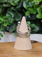 Load image into Gallery viewer, Pink, Green &amp; Blue Corundum Sterling Silver Ring