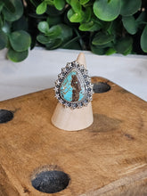 Load image into Gallery viewer, #8 Mine Turquoise Sterling Silver Ring Size 8