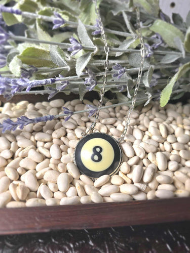 Genuine Pool Ball Sterling Silver Necklace with Pendant