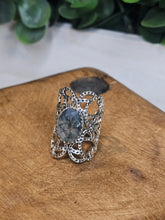 Load image into Gallery viewer, Moss Agate Sterling Silver Ring Size 7