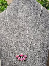 Load image into Gallery viewer, Pink Fire Opal Sterling Silver Closeback Pendant with 18&quot; Necklace