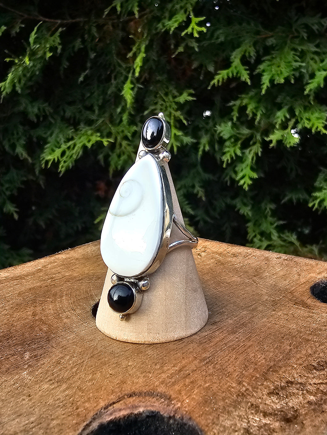 Shiva Eye & Black Onyx Sterling Silver Ring