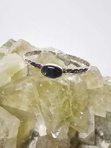 Labradorite Sterling Silver Adjustable Cuff Bracelet