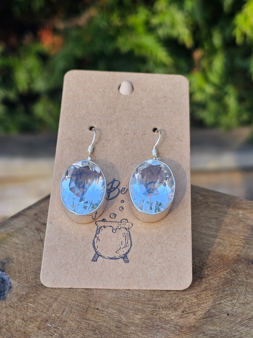 Clear Quartz Sterling Silver Earrings