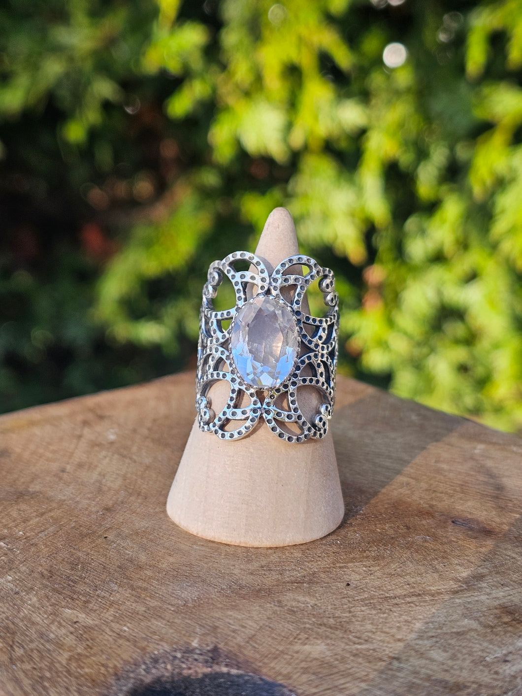 Clear Quartz Sterling Silver Ring