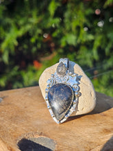 Load image into Gallery viewer, Black Rutile Sterling Silver Pendant