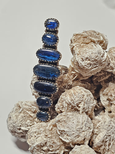 Kyanite Sterling Silver 7 Mount Ring
