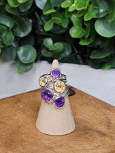 Load image into Gallery viewer, Amethyst &amp; Citrine Sterling Silver Ring
