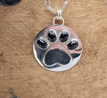 Load image into Gallery viewer, Black Onyx Paw Sterling Silver Pendant