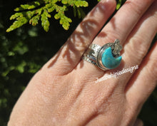 Load image into Gallery viewer, By the Luck of the Moon Kingman Turquoise Sterling Silver Ring