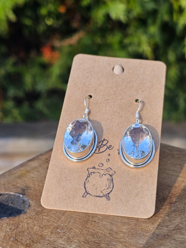 Clear Quartz Sterling Silver Earrings