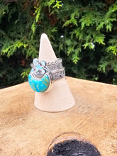 Load image into Gallery viewer, By the Luck of the Moon Kingman Turquoise Sterling Silver Ring