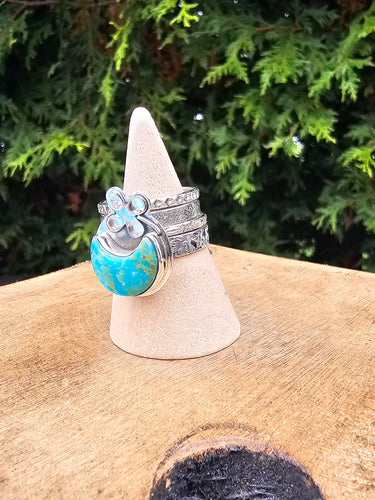 By the Luck of the Moon Kingman Turquoise Sterling Silver Ring