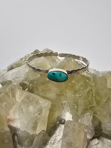 Kingman Turquoise Sterling Silver Adjustable Cuff Bracelet