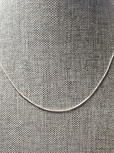 Italian Sterling Silver 22 inch Box Chain Necklace